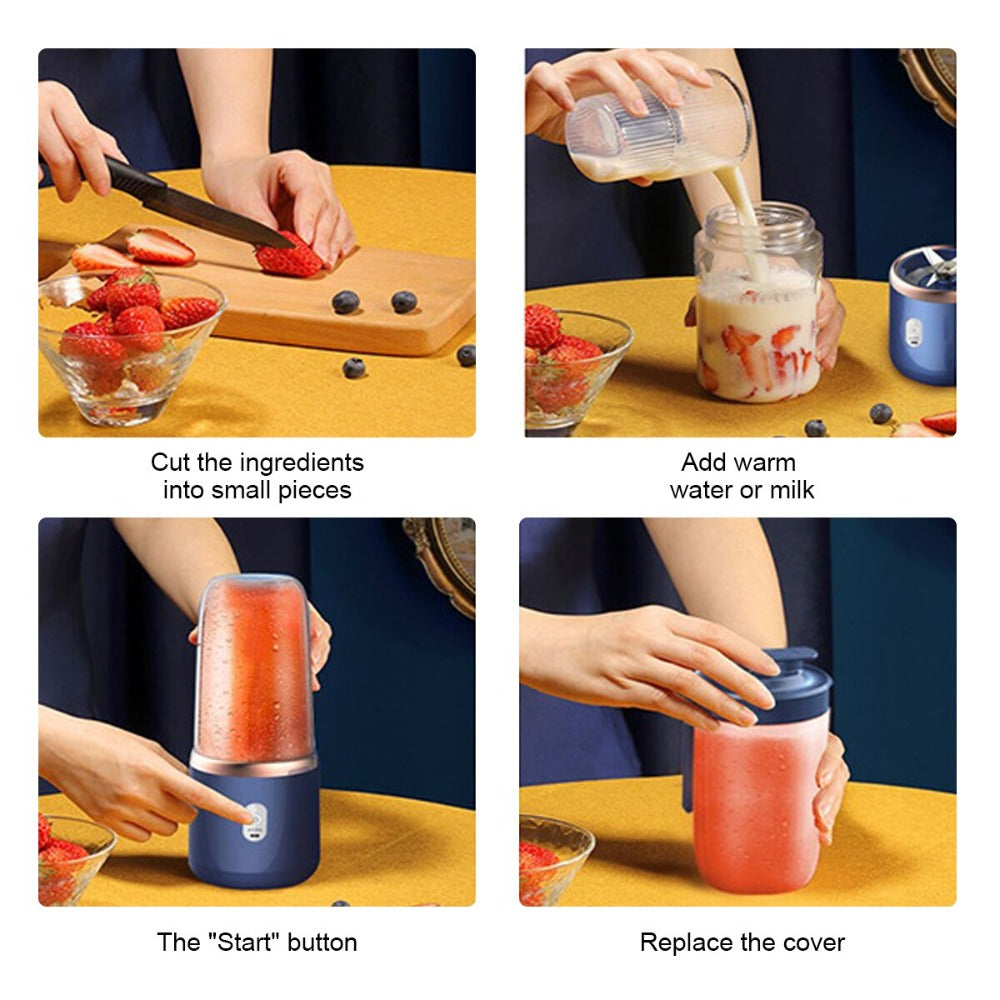 High Quality Twin Gear Portable Juice Blender for Travel and Office